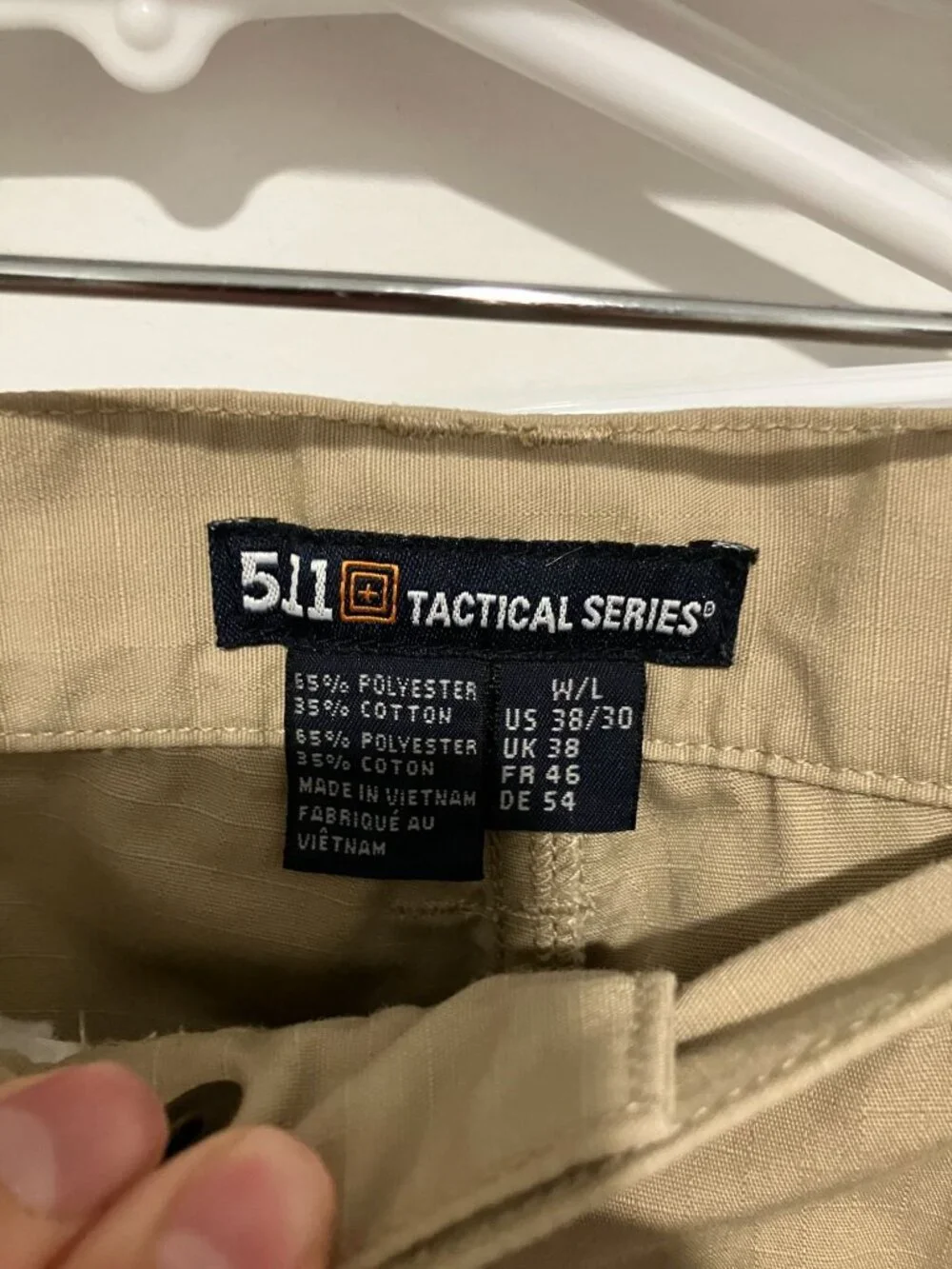 5.11 Tactical Men’s Heavy Duty Cotton Cargo Pants, Light Tan, Size 38x30